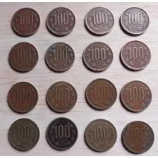 16 Monedas 100 Pesos Antiguas 1981 - 2000 Buen Estado