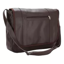 Bolsa Pasta Transversal Masculina Tiracolo Carteiro Motoboy Cor Marrom/café