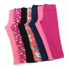 5 Calça Leggings 1 Ao 14 Ano Infantil Feminina Cores Sortida