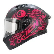 Casco Integral Ich 503-sp Mark Color Negro Mate/rojo Tamaño Del Casco M