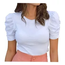 5 Blusa Feminina Moda Evangélica Manga Princesa Bufante