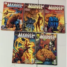 Lote Com 5 Universo Marvel 1ª Série, Editora Panini, Nºs 01 Ao 05, Ano 2005, Ótimas