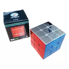 3x3 Metalizado Cubo Rubik Shengshou Metalico Speed + Base