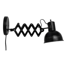 Aplique Extensible Chico Negro De 1 Luz Apto Led