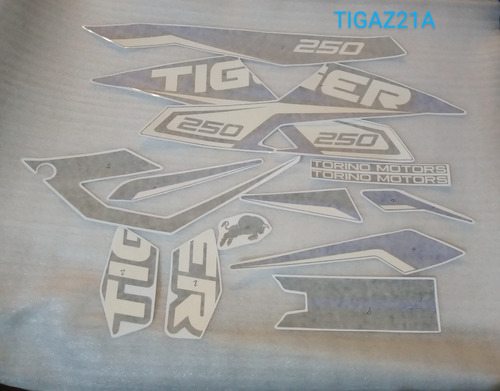 Juego De Calcomanias Para Motocicleta Tiger 250 Foto 4