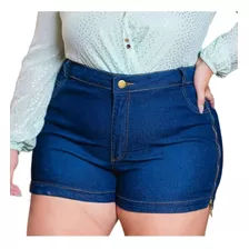 Kit 3 Shorts Jeans Plus Size Feminino Cintura Alta Hot Pants