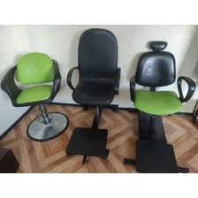 Sillas De Salón De Belleza O Peluquería (3 Buen Estado)