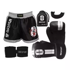 Kit Masculino Short + Atadura + Bucal + Luva Boxe Promoção