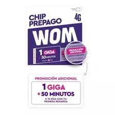 Chip Prepago Wom Portabilidad O Nuevo Numero 4g /3gmarket
