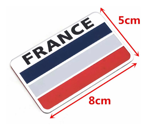 Emblema Francia 3d Carro Aluminio Foto 2