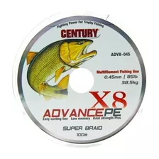 Bobina De Multifilamento Century Advancepe X8 0.33mm X100mts