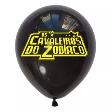 50 Bexigas - Balões Tema Cavaleiros Do Zodiaco Latex 