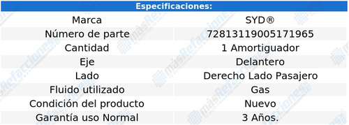 Amortiguador Gas Del Derecho Jeep Patriot 07 Al 10 Syd Foto 2