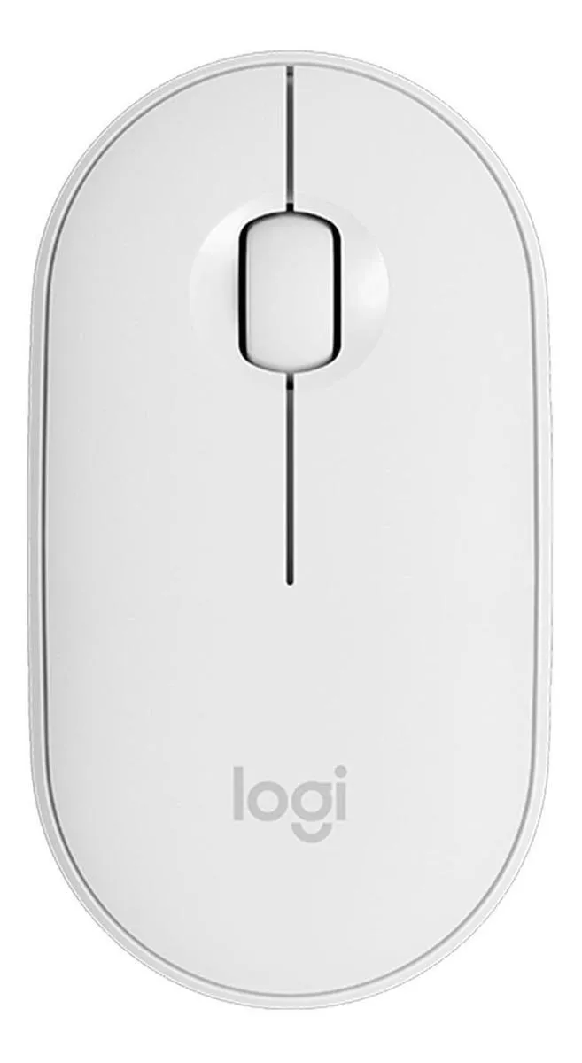 Mouse Sem Fio Logitech  Pebble M350 Branco-cru