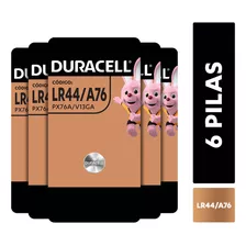 Pila Boton Duracell Lr-44/76 6 Unidades