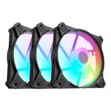 Kit Ventoinhas Motospeed Hyrax Hcl603 3in1 3x120mm Rgb Preto