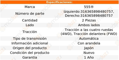 Par De Bieletas Acura Mdx 6 Cil 3.5l 14/20 555 Foto 2