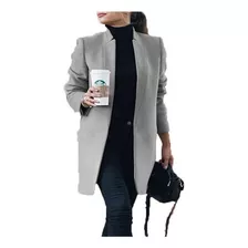 Blazer De Forro Polar Largo De Invierno Para Mujer