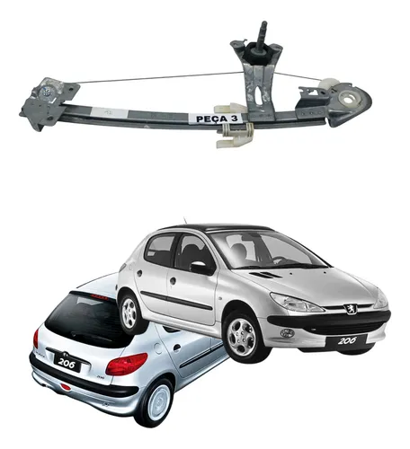 Maquina Vidro Porta Peugeot 206 4portas Conferir Lado Usado 13