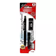 Lapiseira Pentel Sharp P205 Preta 0,5 Com Grafite E Borracha