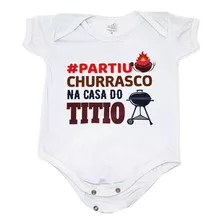 Body Baby Branco #partiu Churrasco Churras Na Casa Do Titio