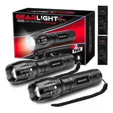 Linterna De Mano Led Tactica Gearlight S1000, 2 Unidades, Al