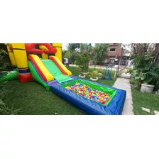 Alquiler Inflable 3x8 Con Tobogán Y Pelotitas.zona Norte 