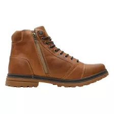 Bota Coturno Feminina Couro Freeway Caramelo