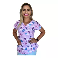 Blusa Scrub Pijama Cirurgico Hospitalar Pediatria Enfermagem
