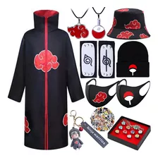 Disfraz De Anime Naruto De 21 Piezas Akatsuki Itachi Cloak C