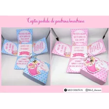 Kit Imprimible Cajas Pedido De Padrinos