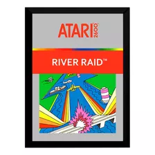 Quadro Decorativo Atari 2600 Capa River Raid A4 25 X 33 Cm