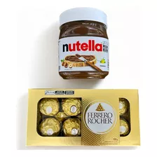 Kit Bombom Ferrero Rocher Com 8 Unidades + 1 Nutella 350g