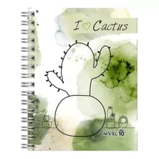 Cuaderno Tapa Dura A4 Nivel 10 Cactus 120 Hojas Cuadriculada