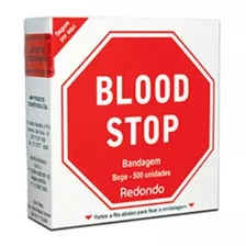 Curativo Bandagem Blood Stop Redondo Bege 500 Unidades