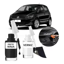 Tinta Tira Risco Automotivo Cor Carro Linha Vw Preto Ninja