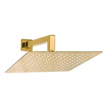 Chuveiro De Luxo 30/30cm Moderno Dourado Brilhoso Ducha