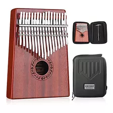 Gecko Kalimba Piano De Pulgar De 17 Teclas Con Caja Protecto