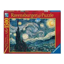 Rompecabezas Ravensburger Art Collection Vincent Van Gogh: Noche Estrellada 16207 De 1500 Piezas