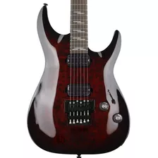 Guitarra Eléctrica Schecter Omen Elite-6 Fr Cherry Burst Blk Color Rojo Orientación De La Mano Diestro
