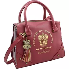 Bolsa De Mujer Harry Potter Original Gryffindor Cuero Sintet Acabado De Los Herrajes Niquel Color Vino Color De La Correa De Hombro Vino Diseño De La Tela Liso