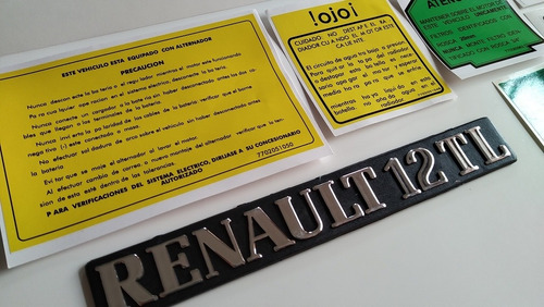 Renault 12 Tl Calcomanas Y Emblemas Foto 2