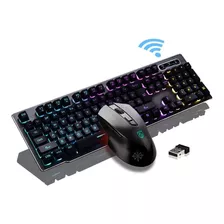 Teclado Y Ratón Recargable Combo Inalámbrico, Usb Fast-c...