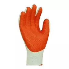 Luva De Malha Com Latex Natural 09g Laranja Plastcor