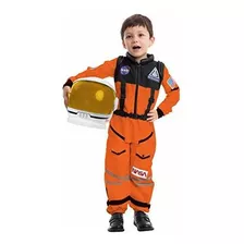 Astronauta Nasa Piloto Naranja Con Casco Niños Kids Helmet