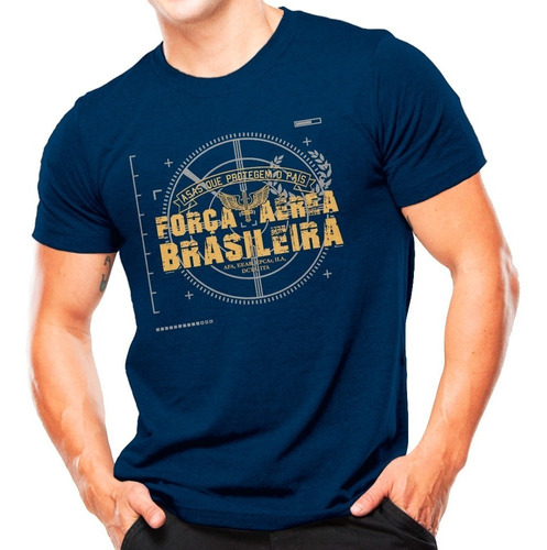 Camiseta Estampada Força Aérea Brasileira | Azul- Atack