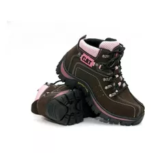 Bota Cat Em Couro Legitimo Feminino +palmilha Gel 300