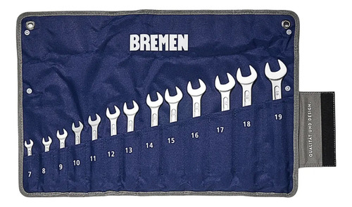 Llaves Combinadas Bremen Juego 13 Pz 7 A 19 Milim + Estuche Cod. 7176
