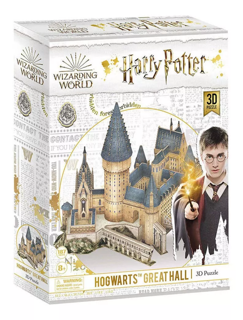 Harry Potter - Gran Salon Hogwarts - Puzzle 3d - 185 Piezas 
