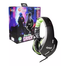 Auriculares Gamer Con Microfono Y Luces Stereo Negro/verde